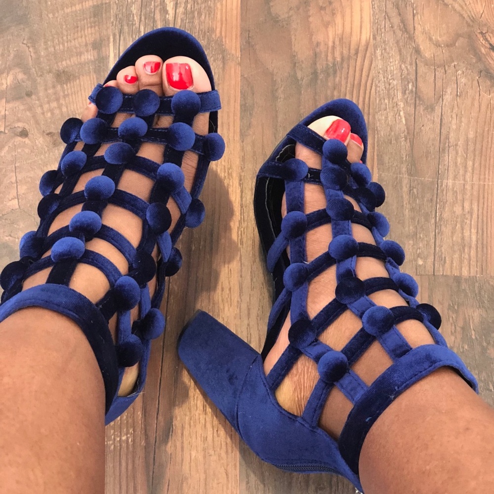 Royal blue booties